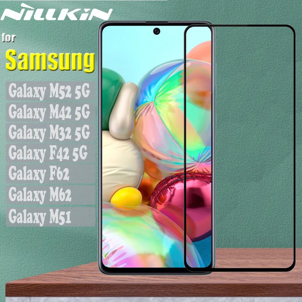 

Закаленное стекло Nillkin для Samsung Galaxy M52 M42 M32 F42 5G M62 F62 M51, защита экрана Nilkin 9H, твердая Защитная пленка с полным покрытием