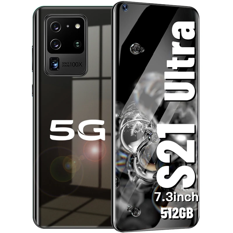 global version s21 ultra smartphone 16gb512gb android mobile phone 7 2hd inch cellphones 2448mp phone 6800mah 5g version free global shipping