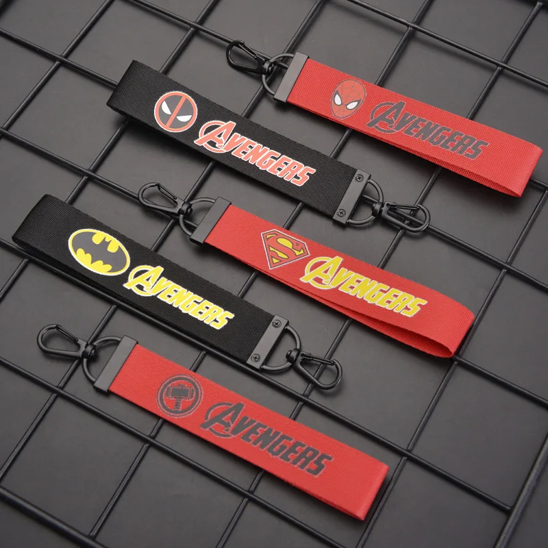 Marvel супергерой Мстители шаблон DIY лента брелок группы для женщин сумка
