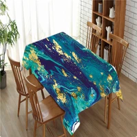 modern black gold marble tablecloths waterproof abstract texture pattern table cloth marble table cover for dining table square