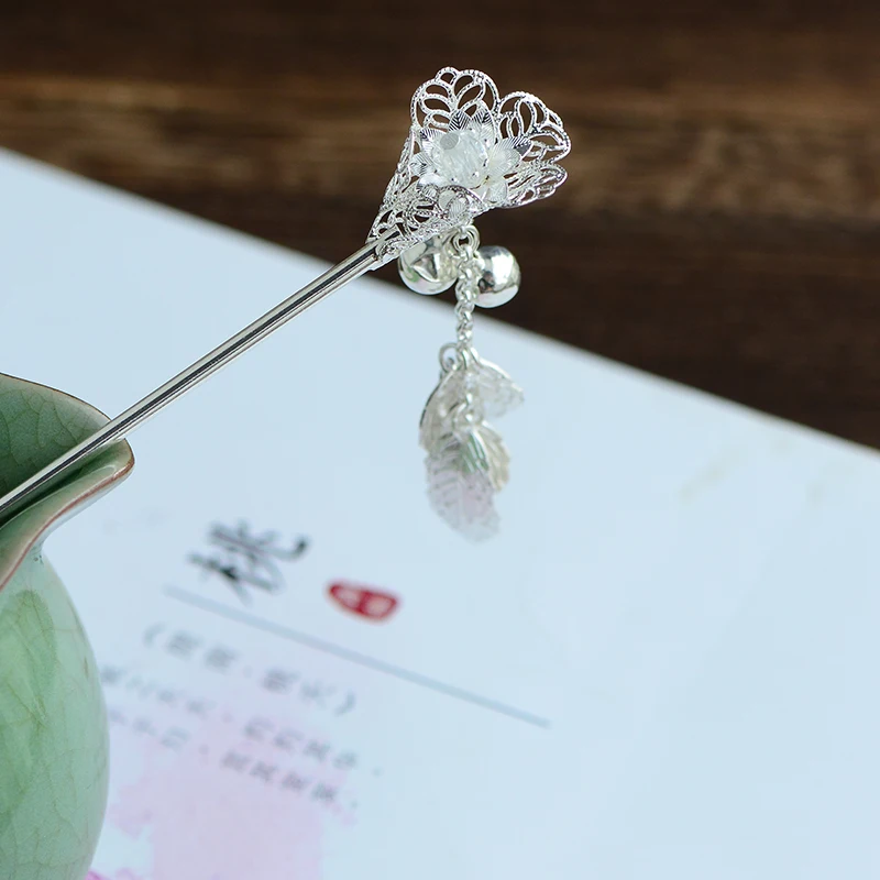 Заколки для волос Kanzashi Bell кисточка Шпилька, которая сотрясается при ходьбе в древнем стиле Hanfu шпилька китайский стиль головной убор Hanfu аксессуары для косплея