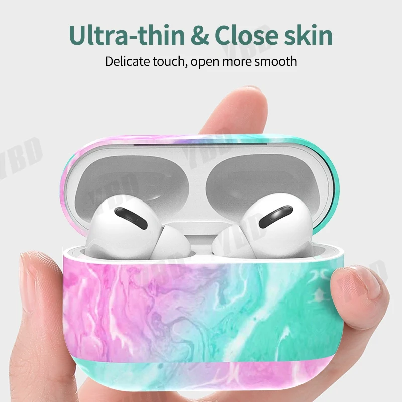 YBD роскошный чехол с мраморным рисунком для AirPods Pro цветной Apple Airpods Air Pods 3 Coque Funda