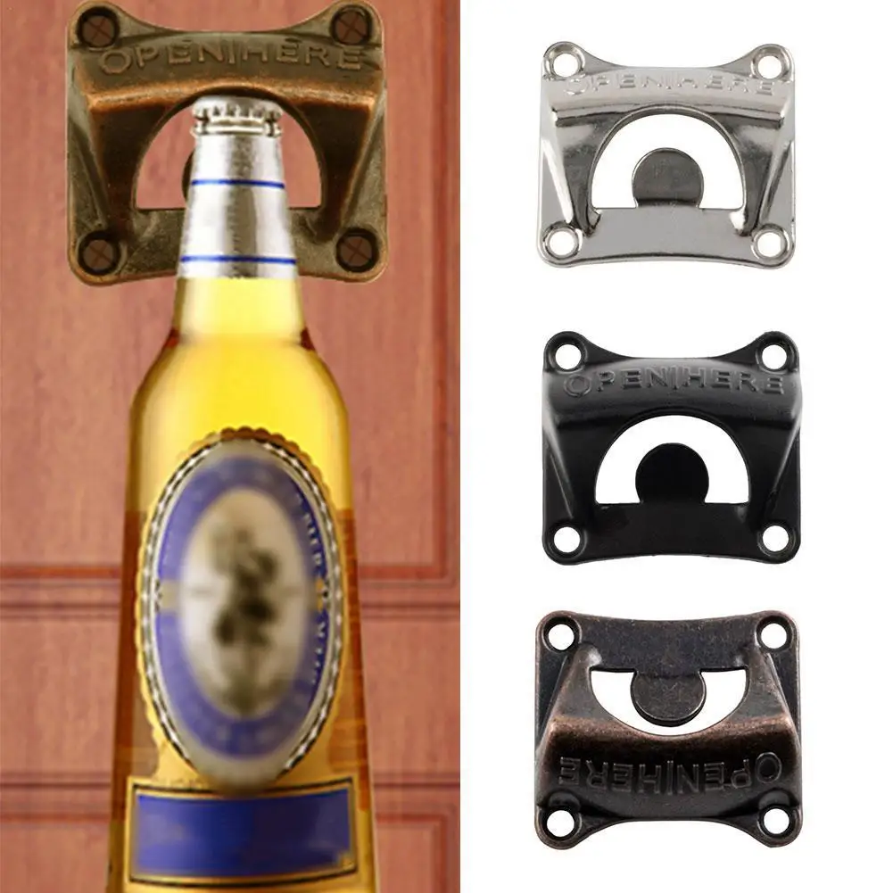 

New Style Pure Copper Bronze Metal Bottle Opener Ring Kitchen Opener Wine Bottle Beer Bar Mounted Tool Wall J9J1