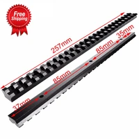 long 20mm mount picatinny rail with 25 slots and 257mm length of aluminum alloy for hunting rifles b