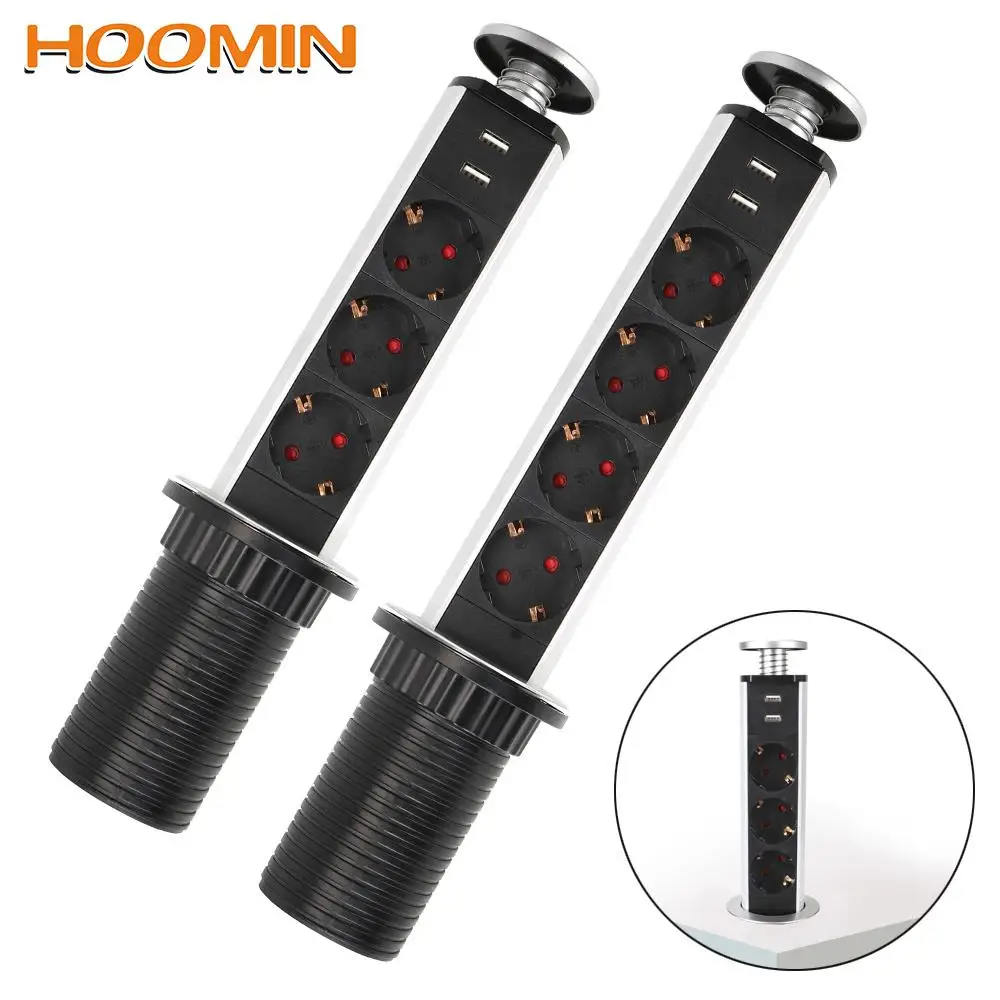 Выдвижная электрическая розетка для кухонного стола Скрытые Настольные розетки