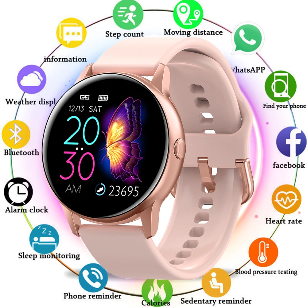 Женские Водонепроницаемые Смарт часы IP68 с Bluetooth умные для Apple IPhone XM LG пульсометр