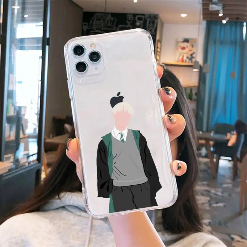 

Draco Malfoy funny magic potter Phone Case Transparent soft For iphone 5 6 7 8 11 12 s c se plus mini x xs xr pro max funda