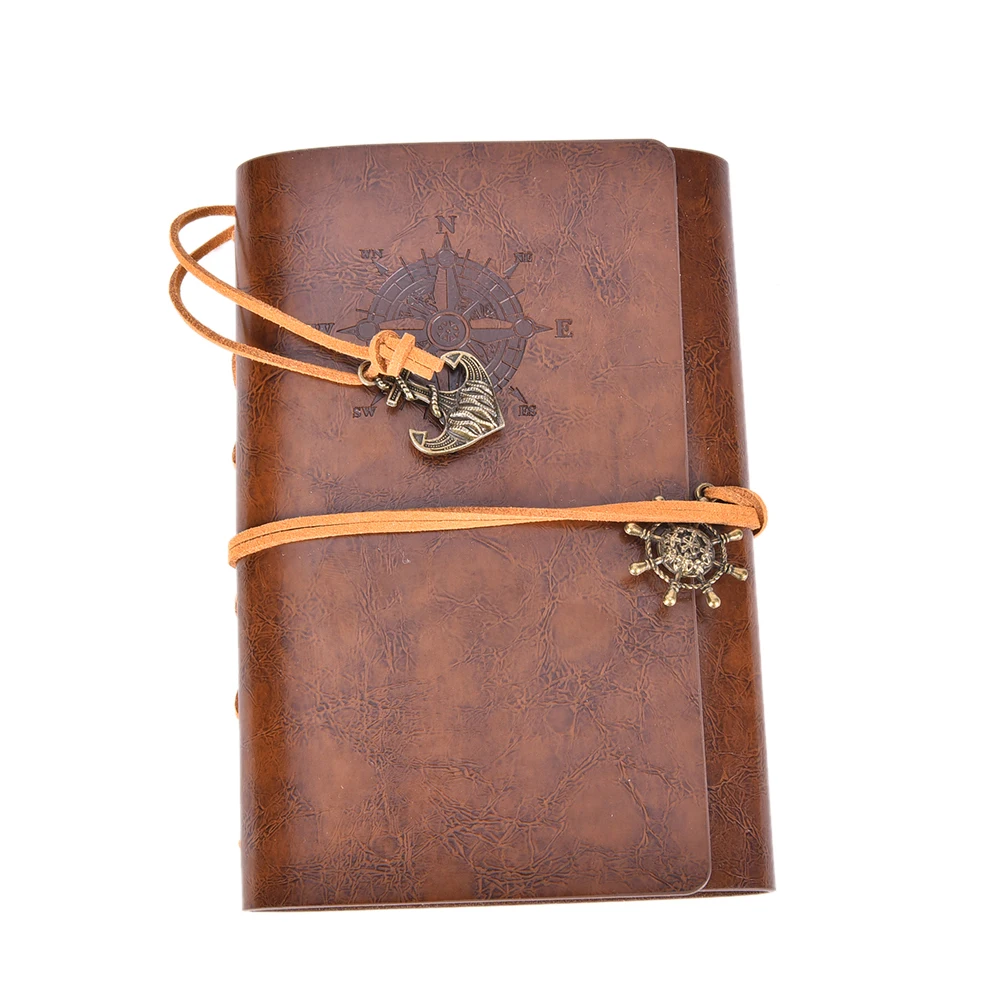 

Vintage Diary Notebook Pirate Anchor Decor Traveler's Note Books Notepad Planner PU Leather Cover Blank Notebooks 3 Colors