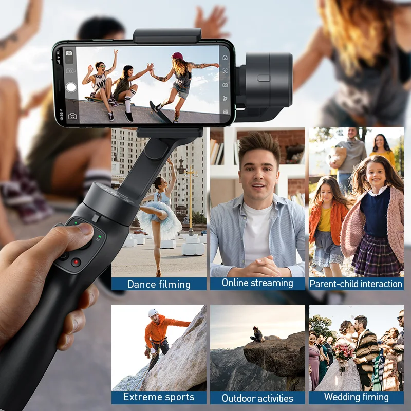 Baseus ручной шарнирный стабилизатор для камеры GoPro 3 Axis Беспроводной Bluetooth телефона