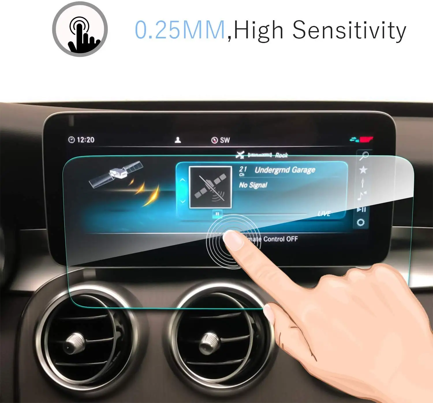 for mercedes benz c class w205 2019 2020 10 25inch navigation screen film high sensitivity screen protector free global shipping