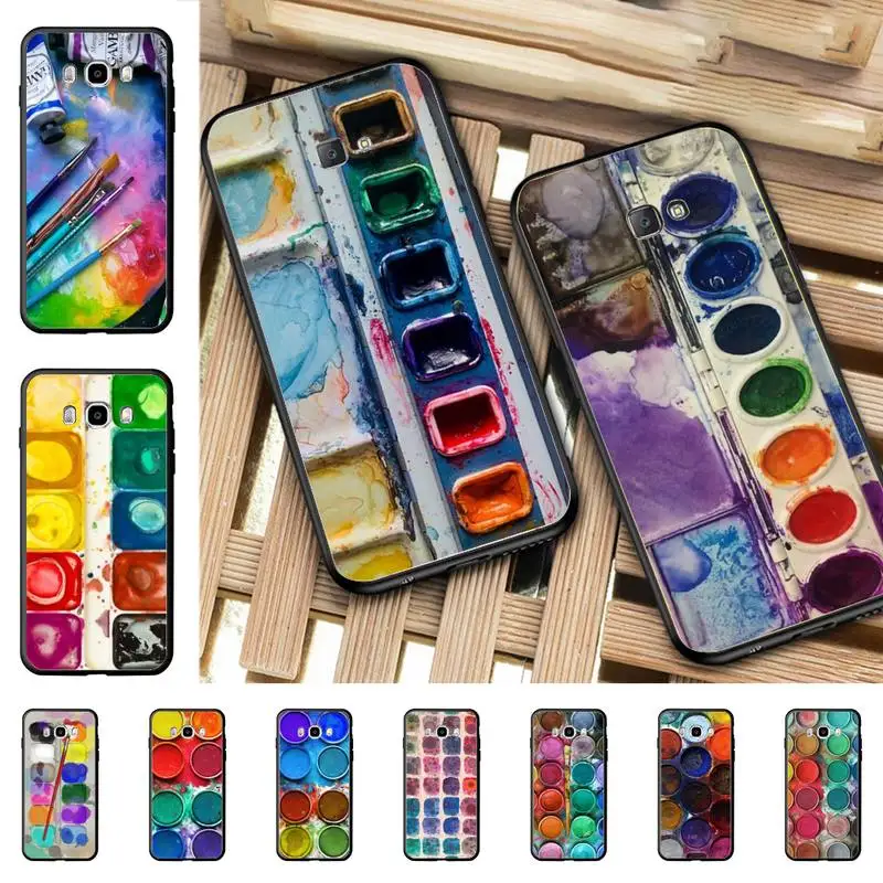 

YNDFCNB Colorful Watercolors Set Paint Palette Phone Case for Samsung J4 plus J2prime J5 J6 plus 2016 J7 8 core 2017