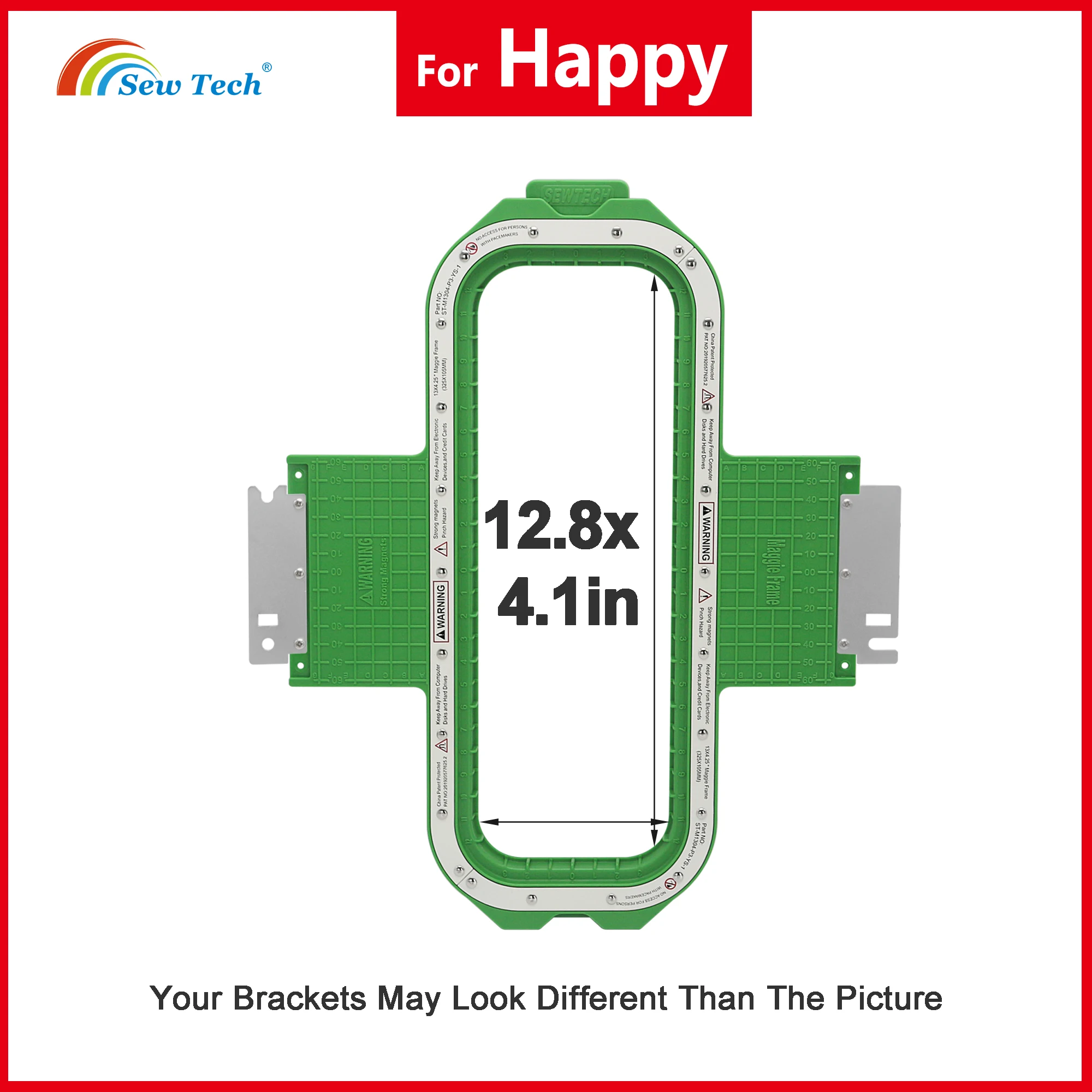 

Sew Tech Magnetic Hoop MaggieFrame for Happy, 12.8X4.1in / 325x105mm Embroidery Machine Mighty Magnet Frame