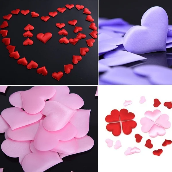 

100pcs/bag Wedding Decoration Throwing Heart Petals Wedding Table Decoration Valentines Day Decoration Party Free shipping