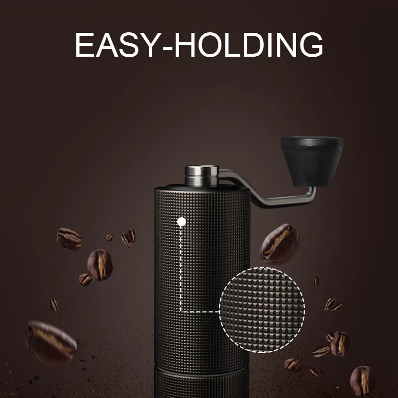 

Super High-Quality Manual Coffee Grinder Portable Stainless Steel Coffee Bean Mill Coffeeware Kitchen Tool Handmade Artwork