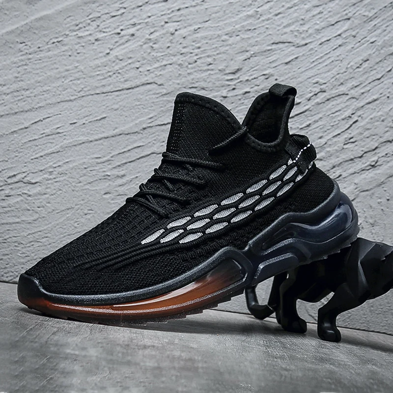 

Men sneakers shoes comfortable and fashionable outdoor large size breathable non-slip flying woven vulcanized elastic running sh