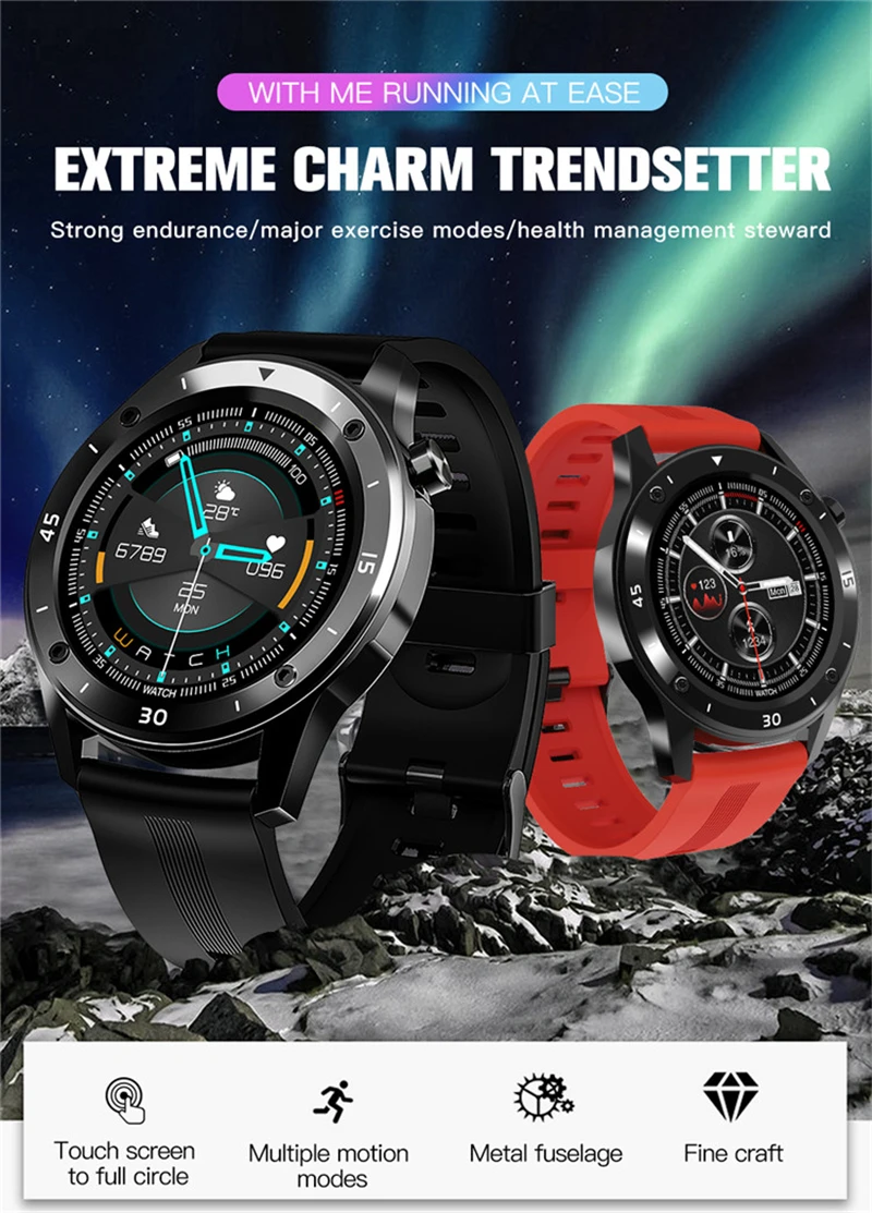 

Sport Smart 2021 Watch Men Smartwatch Electronics Smart Clock For Android IOS Fitness Tracker Full Touch Bluetooth Smart-watch