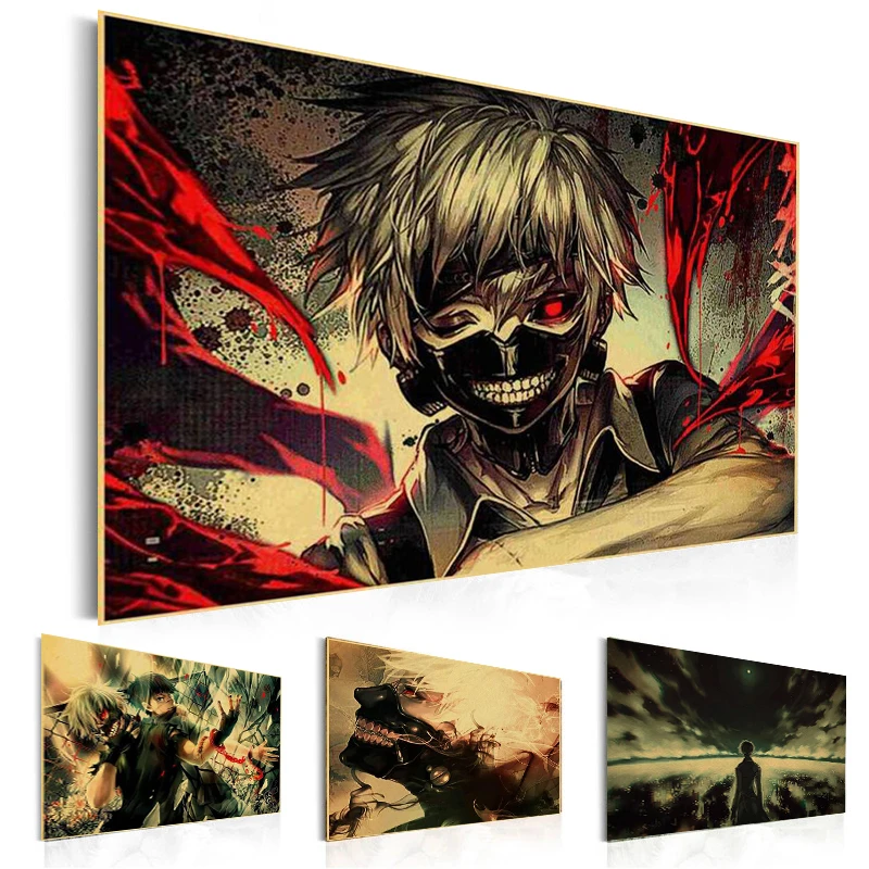 

Anime Tokyo Ghoul Canvas Painting Anime Characters Posters and Pictures Prints Wall Art Prints Modern Home Kids Room Decor Mural