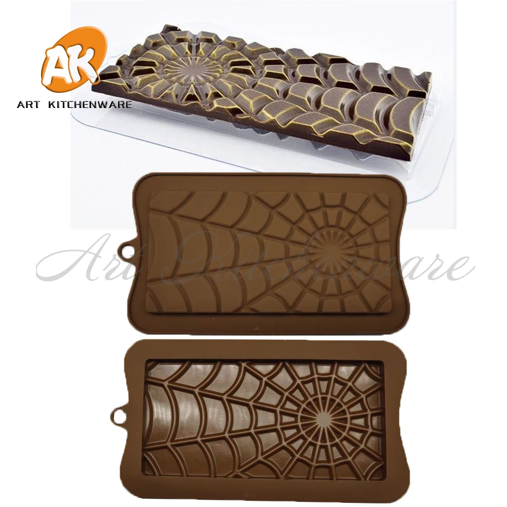 

3D Spider Web Pattern Chocolate Mold Jelly Candy Silicone Mat DIY Creative Mousse Mould Cake Decorating Tools Baking Accessories