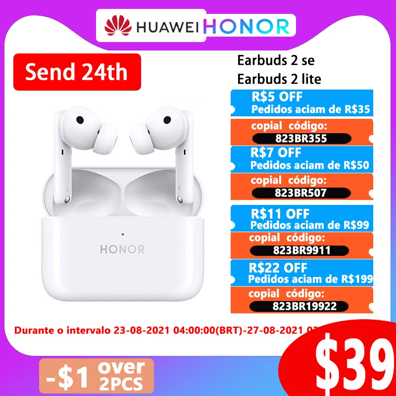 Наушники Honor Earbuds 2 Se/ Lite TWS беспроводные наушники с Bluetooth шумоподавление 32 часа