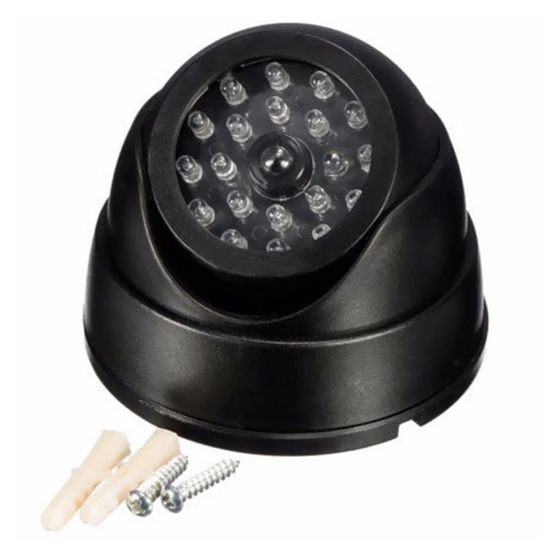 

LED Flashing Light Outdoor Simulated Surveillance Camera Indoor Black Security Dome Fake Camera Monitor For Smart Home
