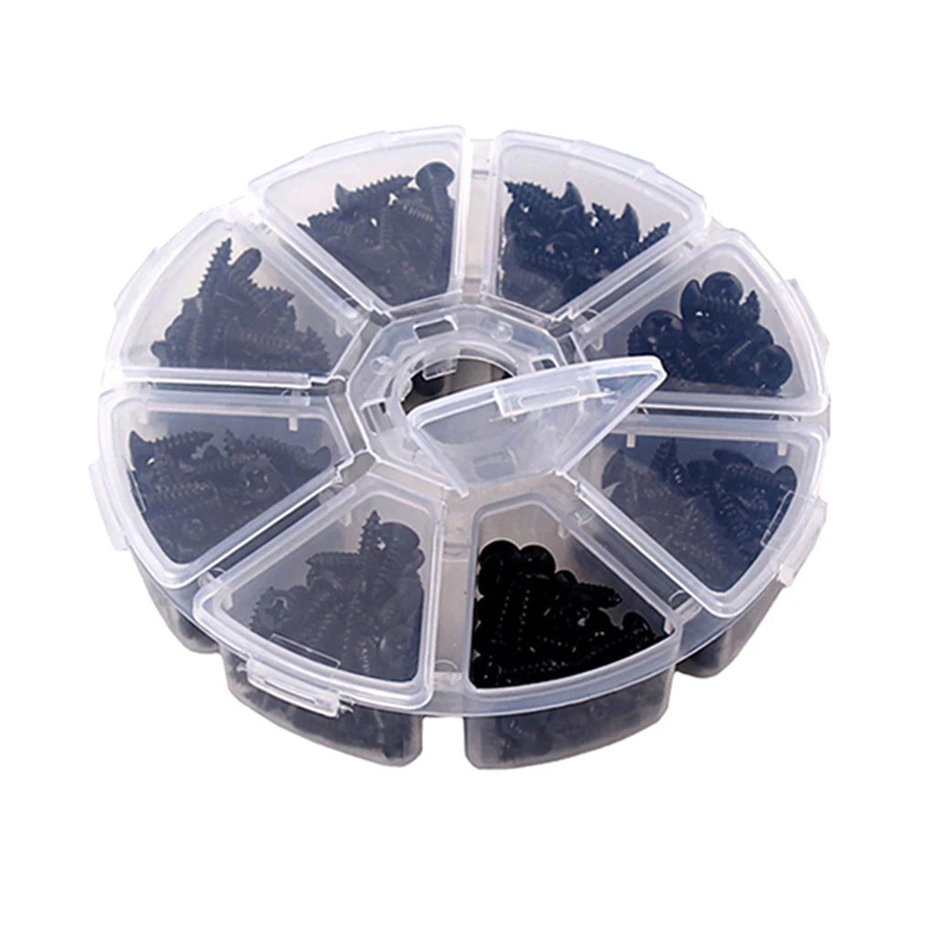 Черные крепежные винты для электрогитары бас аксессуары 400 шт.|Детали и гитар| |