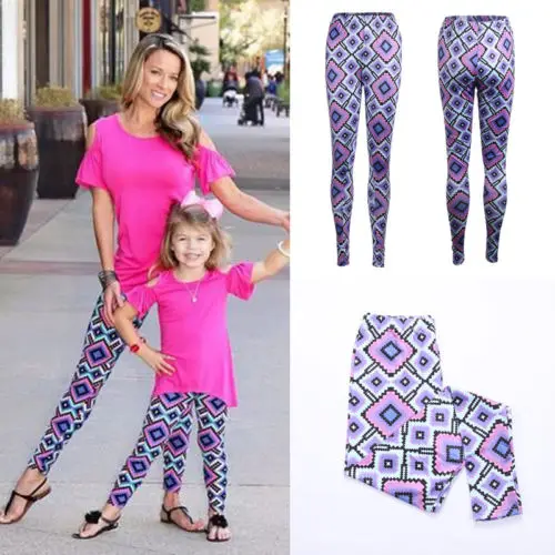 Goocheer Mother Daughter Aztec Print Skinny Leggings Family Mom Kids Girl Pencil Pants Trousers | Женская одежда