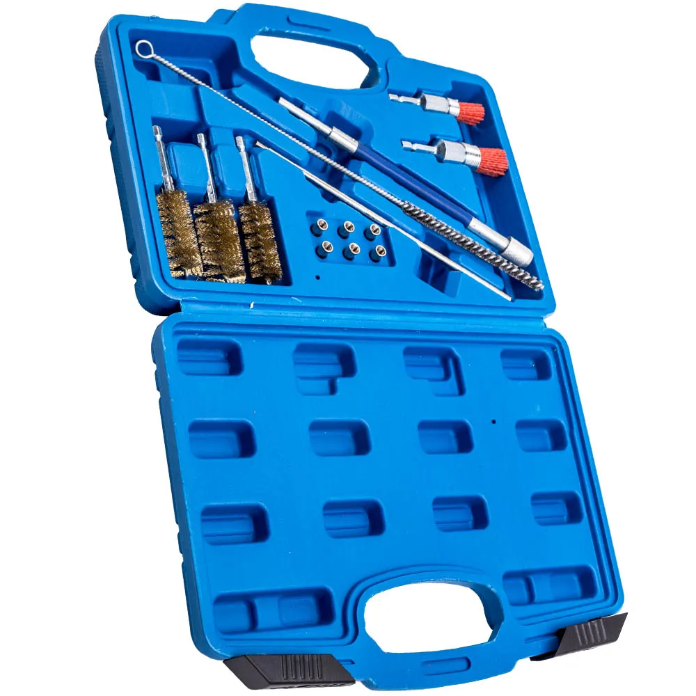 14pcs Universal Injector Seats Cleaning Brush Set Diesel Injectors Tool Cleaner Brushes Driver Port Sealing Plugs Tools Kit |