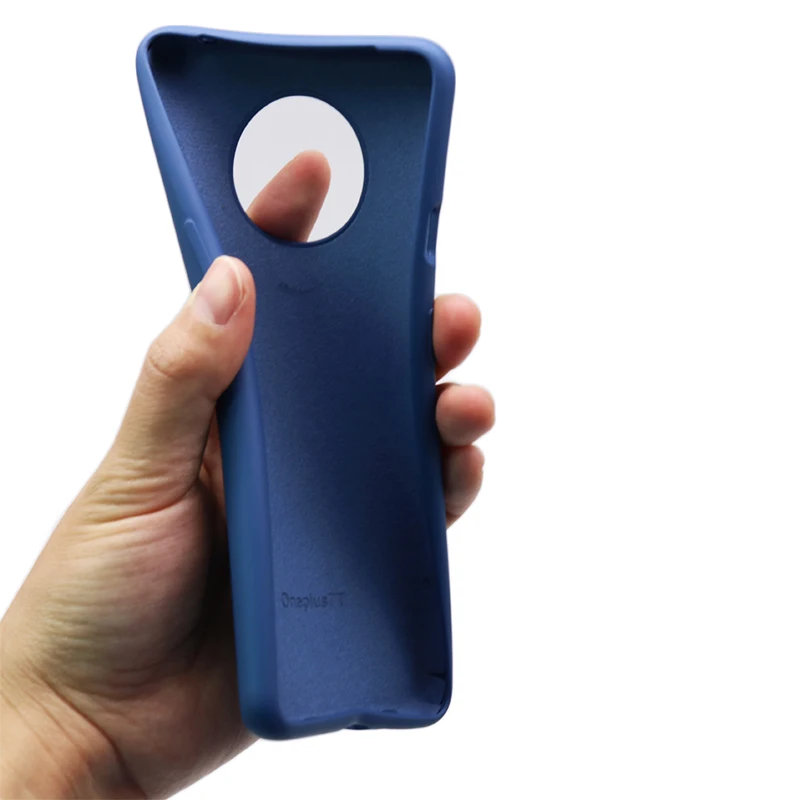 Оригинальный жидкий силиконовый чехол Oneplus 7T с мягкой отделкой защитный для