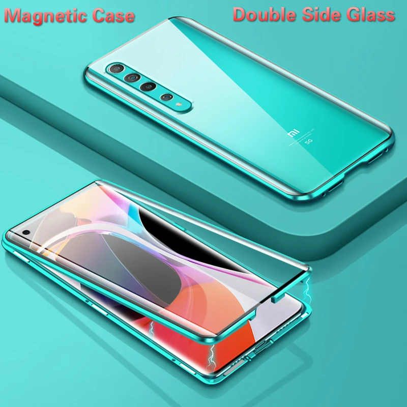 

360 Magnetic Metal Adsorption Case For Xiaomi Redmi 10X K30 K20 Note 9 8 7 9S Pro 8T For Xiaomi 10 CC9 Note 10 9T Pro 9 A3 Cover