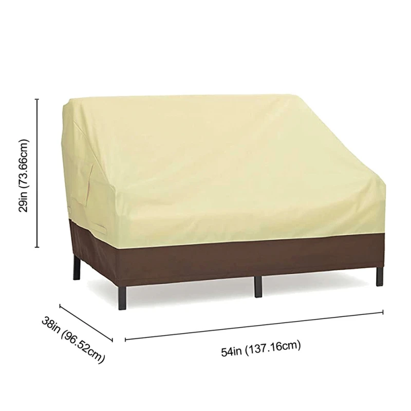 

Outdoor Garden Sofa Cover Waterproof Dust-Proof Cover For Courtyard Furniture 600D Oxford Fabric Large Size