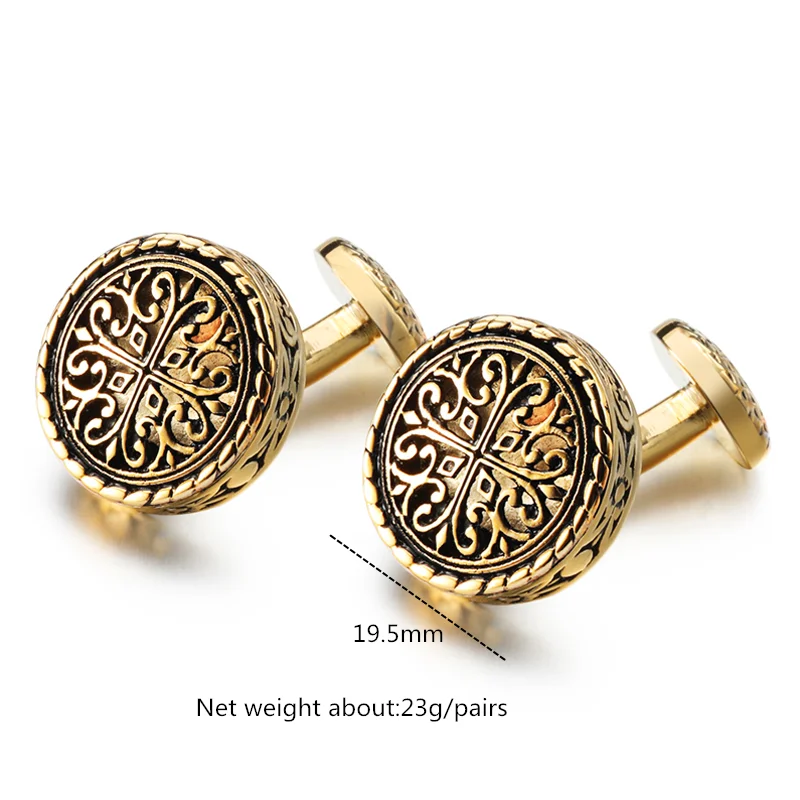 Золотые винтажные запонки JIN&ampJU для свадьбы мужские манжетные пуговицы роскошные ювелирные изделия Spinki Do Mankietów Gemelos Para Hombre Camisa.