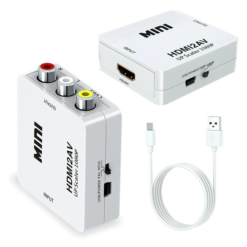1080P Mini Profileb HDMI совместимый преобразователь в RCA аудио видео адаптер