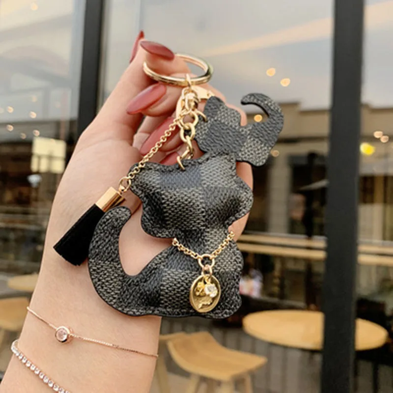 

Girl heart genuine leather bear keychain, ins photo decoration bag accessories, gift for girlfriend