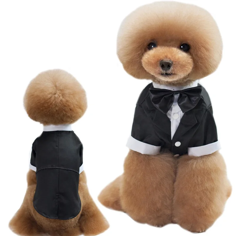 Собака одежда принца галстук бабочка для смокинга костюм хлопок щенок