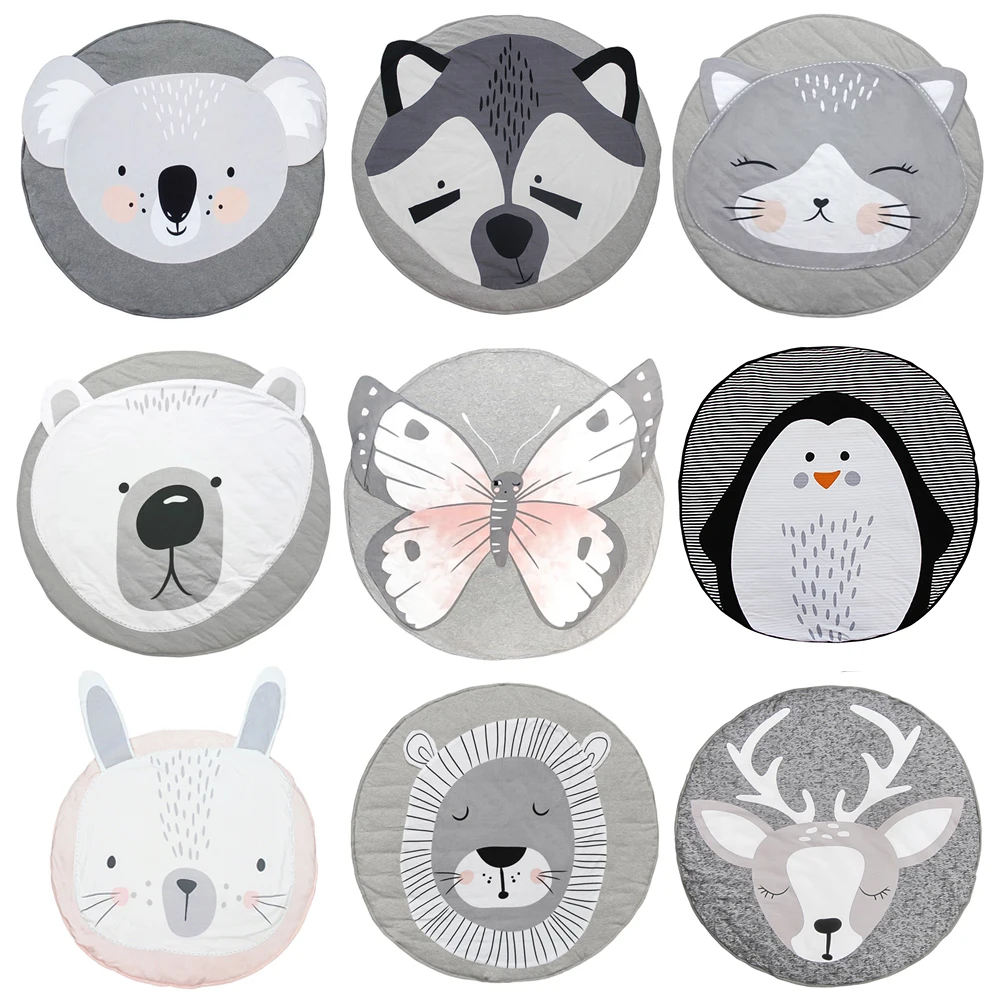 Игровой коврик мультяшное животное искусственное одеяло для ползания