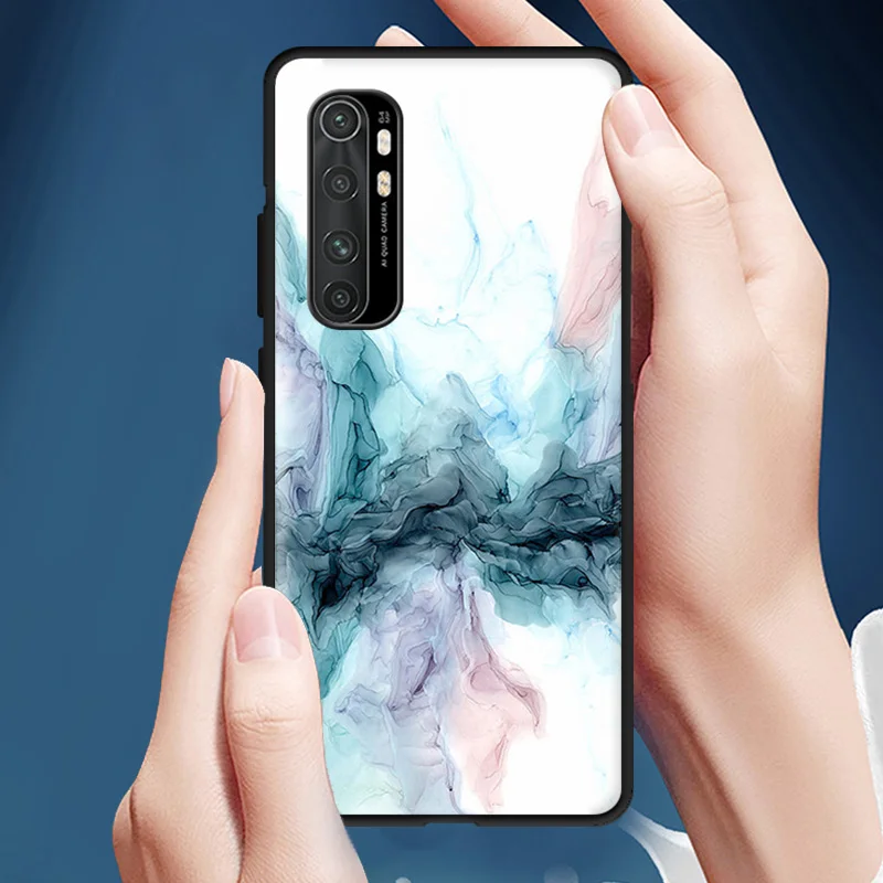 Чехол-накладка для Xiaomi Mi 8 9 10 Lite Pro SE 9T 10T CC9 CC9e с мраморным рисунком | Мобильные