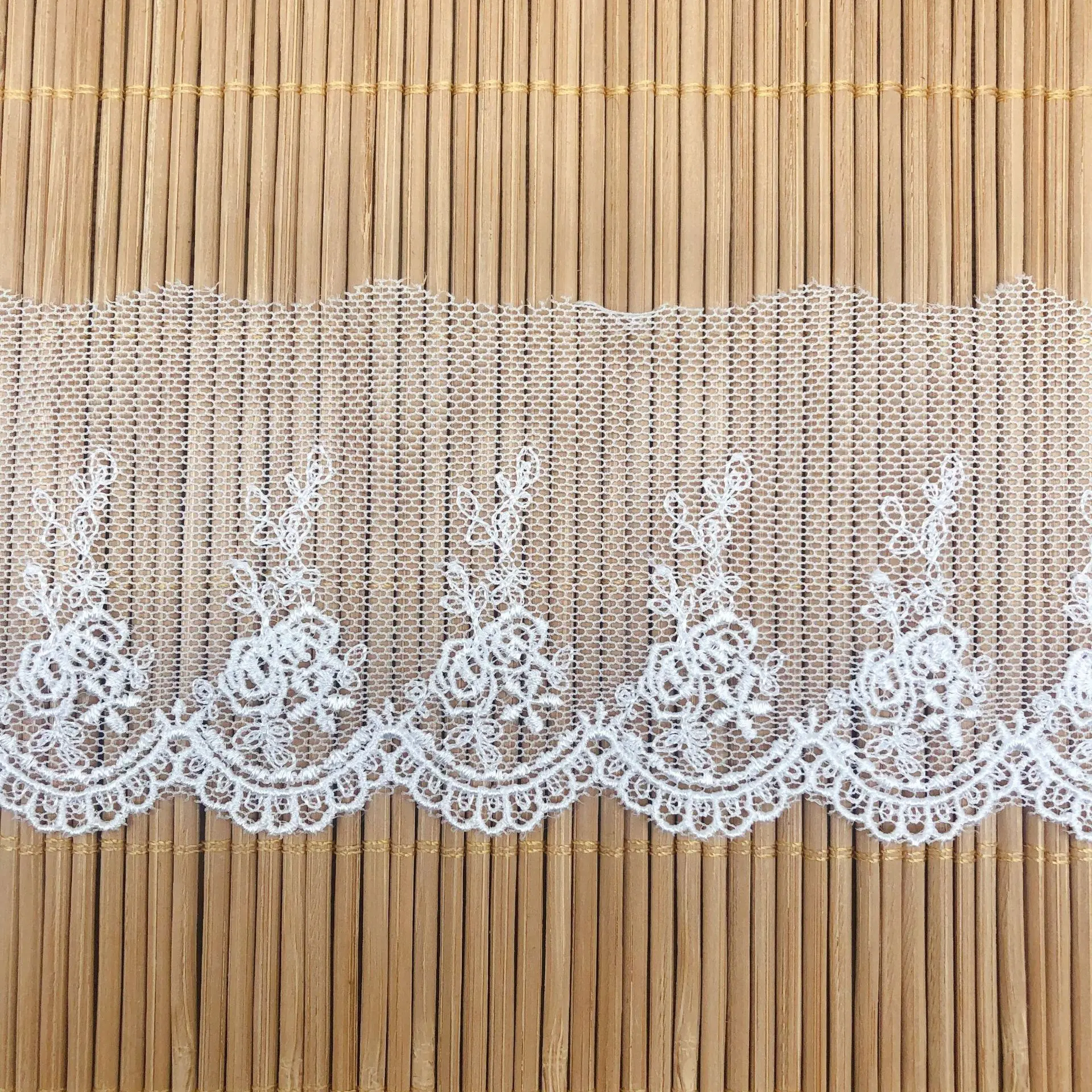 

Сетчатая кружевная Водорастворимая Ткань для шитья одежды «сделай сам», 1 ярд, 6,2 см, кружевная отделка, украшения для свадьбы, дня рождения, Рождества