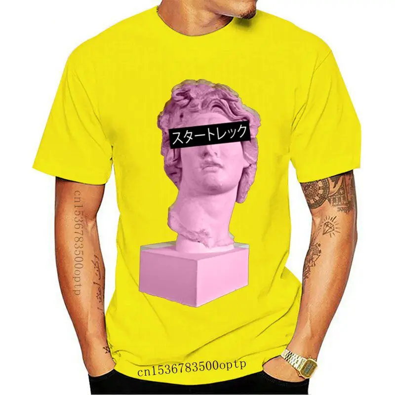 

New Vaporwave Sculpture t shirt Customize tee shirt O Neck slim Famous Humor Spring Vintage shirt