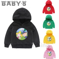 children hooded hoodies kids ben and holly kingdom cartoon cute sweatshirts baby pullover tops girls boys autumn clotheskmt5038