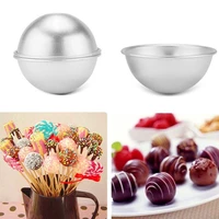 1pair cake mold aluminum semicircle sphere ball shape ice cream mould bath salt bomb kitchen pastry baking accessories tools