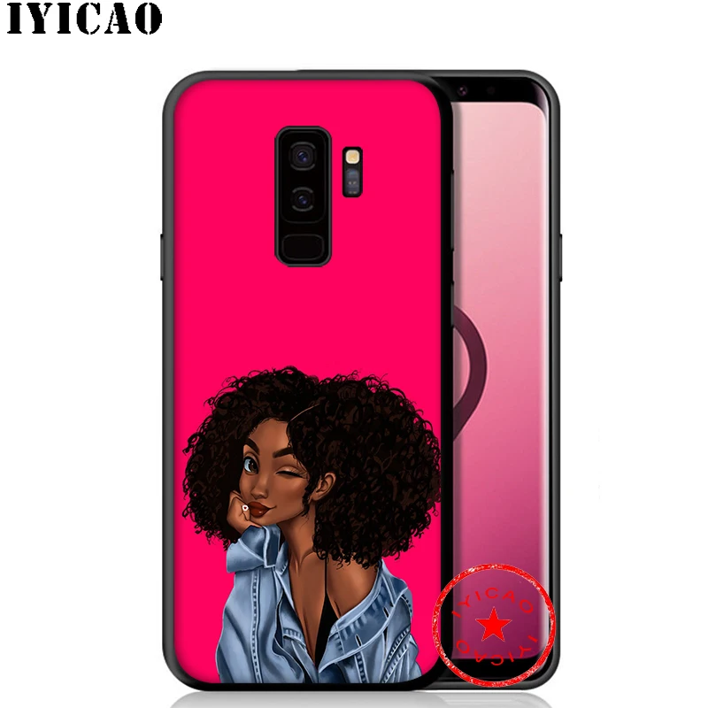IYICAO Black Girl Magic Melanin Soft Phone Case for Samsung Galaxy S10e S10 S9 S8 Plus S6 S7 Edge Note 10 9 8 |