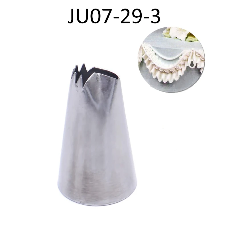 JU07-29-3 1 шт., кухонный инструмент для выпечки, для торта, крема, глазури, для изготовления цветов, насадка из нержавеющей стали, насадка для кекса, десерта, украшение, наконечник, много типов - Цвет: JU07-29-3