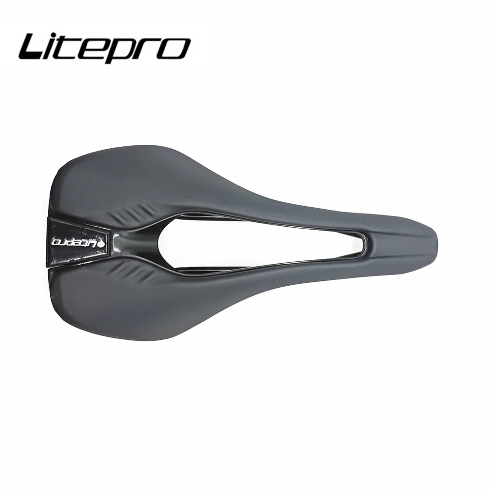 

Litepro Seat Saddle Hollow PU Leather Long-distance Riding Mountain Folding Bicycle Comfortable Cushion Bike Accessories