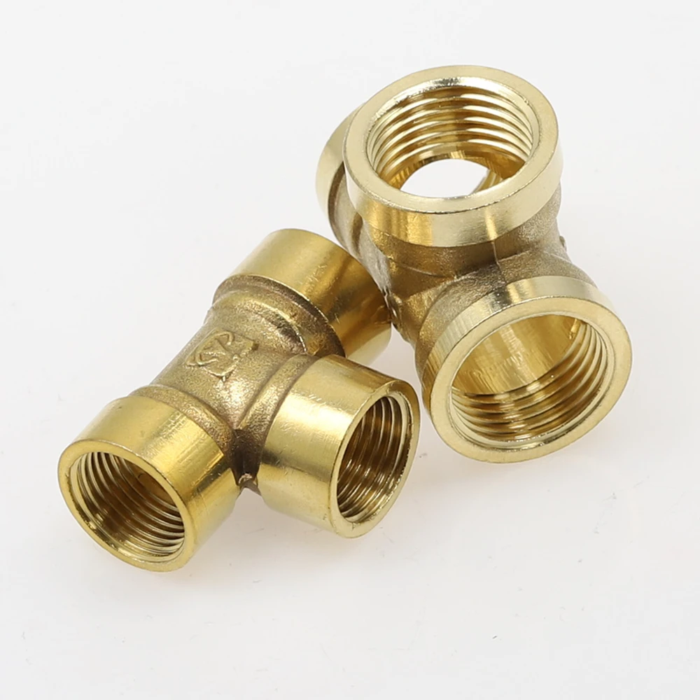 1 шт. резьба BSP 1/4 &quot3/8&quot 1/2 &quot3/4&quot тройной тип латунный фитинг для труб переходник