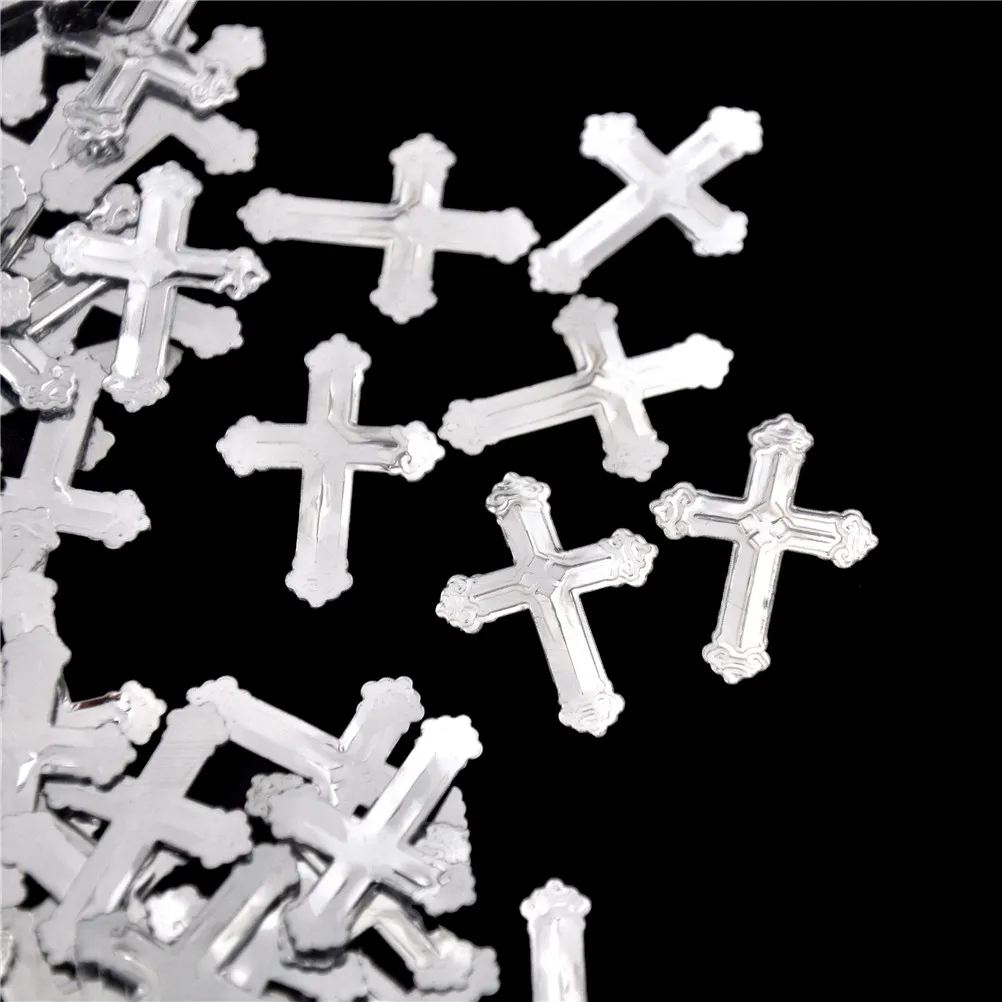 200 штук пакет серебряный крест карточный стол декоративная ткань бумага