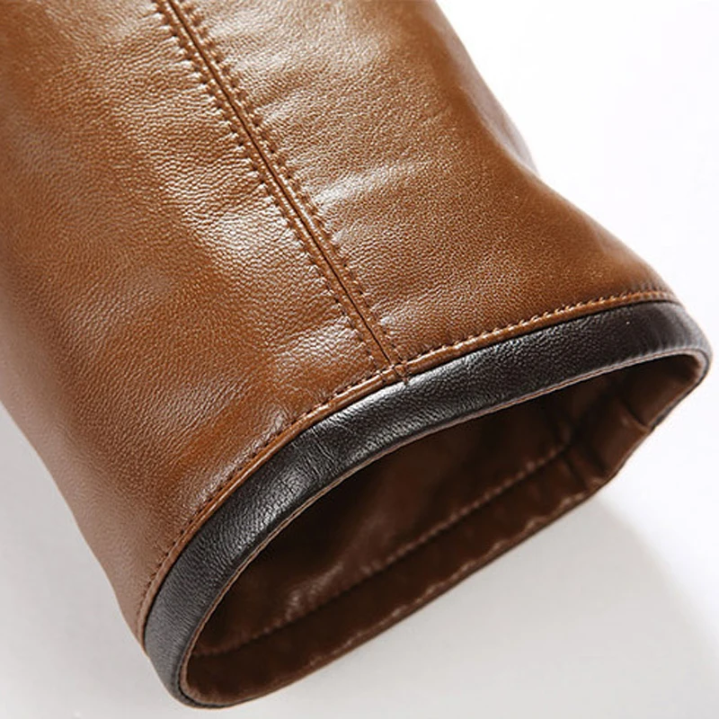 

Hot Fashion Male Branding Clothing Customized Imported Chinese Brand Men Lined Faux Leather Jacket and Coats Free Shipping C1031