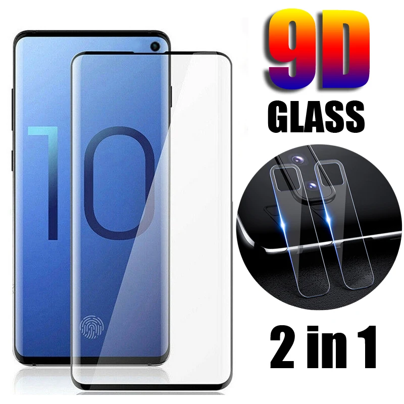 Закаленное стекло 2 в 1 для Samsung S10 Plus Защитное задней камеры пленка объектива Galaxy