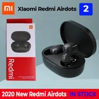 TWS-наушники Xiaomi Redmi Airdots 2, оригинальные беспроводные bluetooth 2020 наушники, стерео, шумоподавление, микрофон, голосовое управление, 5,0