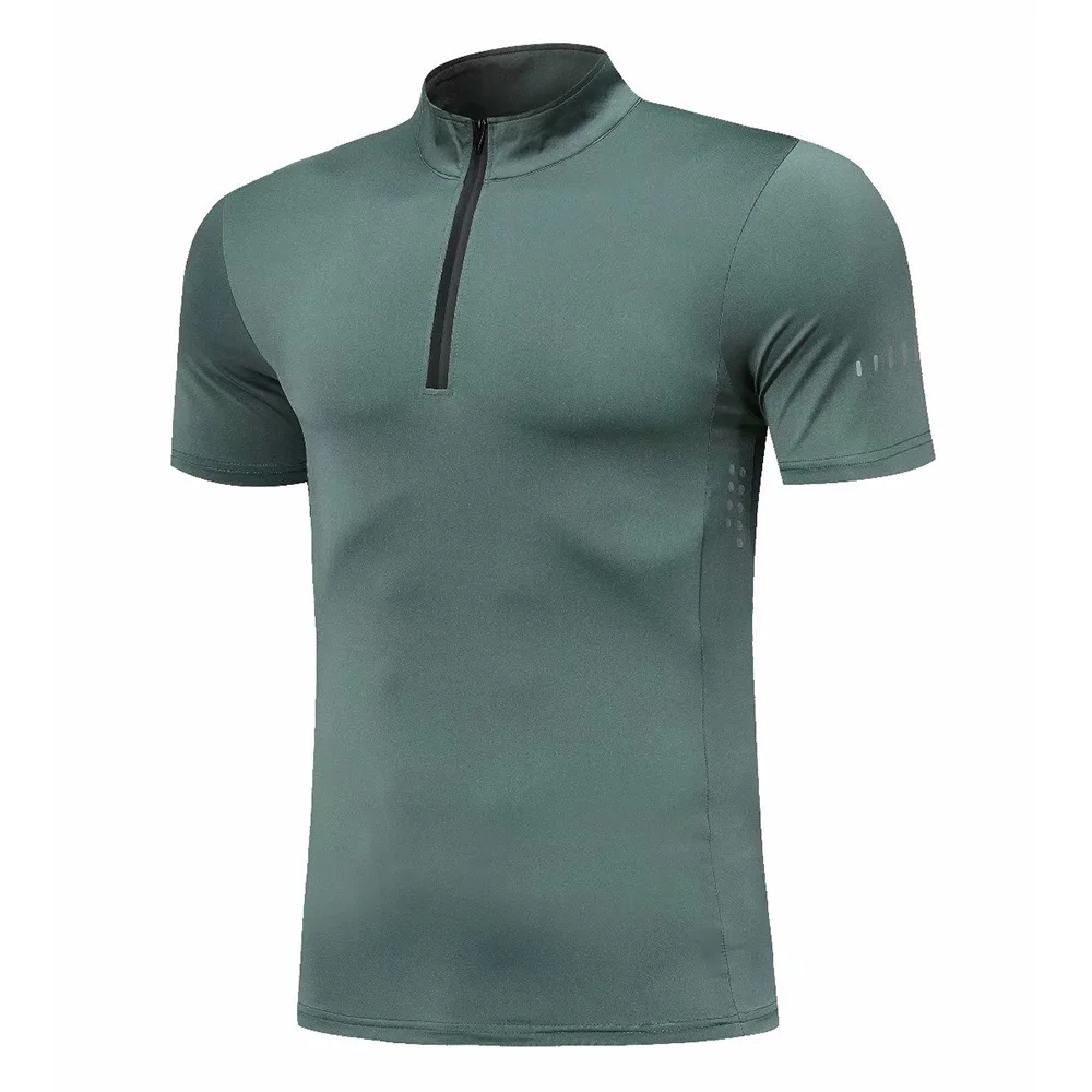 Men's short-sleeved sweatshirt 2021 running fitness workout top quick-drying compression sportswear men's sports jogging shirt