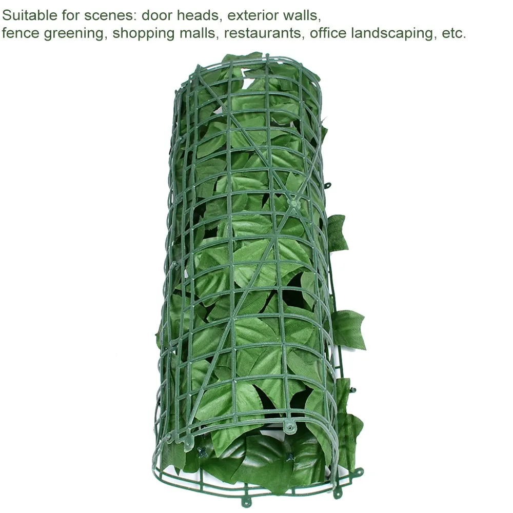 

0.5x3m Fence Artificial Green Dill Leaf Plants Lawn Panels Balcony Grass Fence for Outdoor Garden Courtyard Decoration